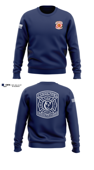 Crew Neck Sweatshirt, Cecilton Volunteer Fire Company, Fire Department, Teamtime, Team time, sublimation, custom sports apparel, team uniforms, spirit wear, spiritwear, sports uniforms, custom shirts, team store, custom team store, fundraiser sports, apparel fundraiser