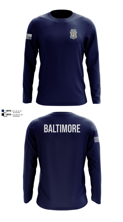 Baltimore Police Department 87844161 Long Sleeve Performance Shirt 101