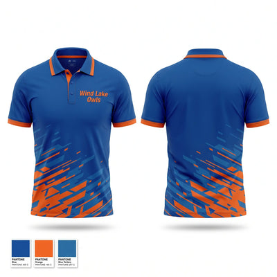 Wind Lake Owls Short Sleeve Performance Polo - 1