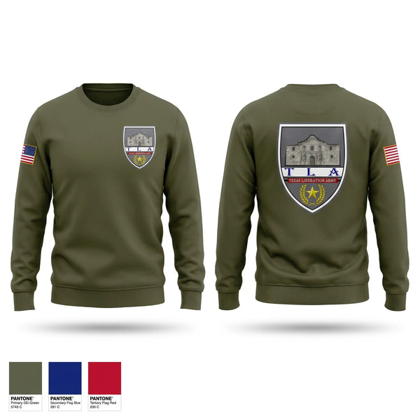 Crew Neck Sweatshirt, Texas Liberation Army, Army, Teamtime, Team time, sublimation, custom sports apparel, team uniforms, spirit wear, spiritwear, sports uniforms, custom shirts, team store, custom team store, fundraiser sports, apparel fundraiser