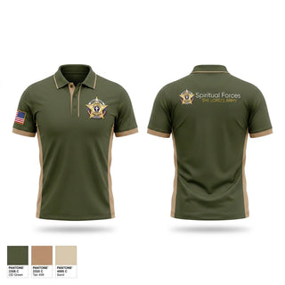 Short Sleeve Performance Polo, Spiritual Forces The Lords Army, National Guard, Teamtime, Team time, sublimation, custom sports apparel, team uniforms, spirit wear, spiritwear, sports uniforms, custom shirts, team store, custom team store, fundraiser sports, apparel fundraiser