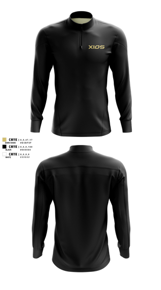 Quarter Zip Jacket, XIOS Strength & ConditioningXIOS Strength & Conditioning, Spirit Store, Teamtime, Team time, sublimation, custom sports apparel, team uniforms, spirit wear, spiritwear, sports uniforms, custom shirts, team store, custom team store, fundraiser sports, apparel fundraiser