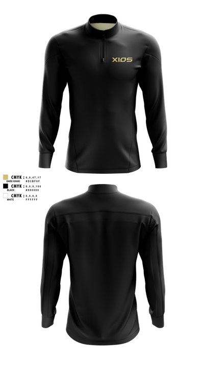 XIOS Strength & Conditioning 79697954 Quarter Zip Jacket - 101