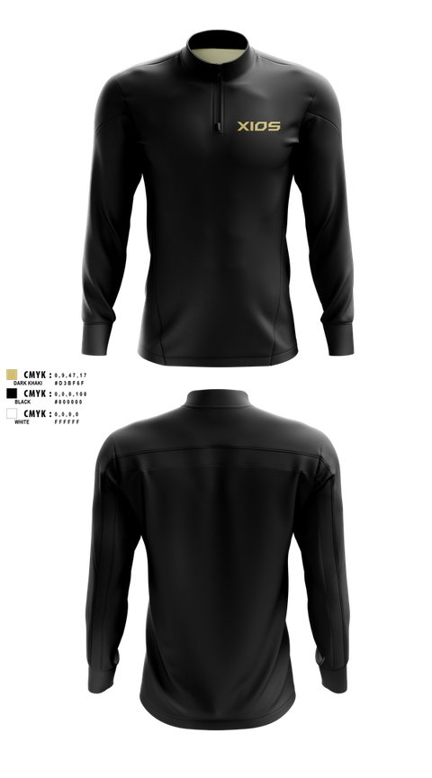Quarter Zip Jacket, XIOS Strength & ConditioningXIOS Strength & Conditioning, Spirit Store, Teamtime, Team time, sublimation, custom sports apparel, team uniforms, spirit wear, spiritwear, sports uniforms, custom shirts, team store, custom team store, fundraiser sports, apparel fundraiser