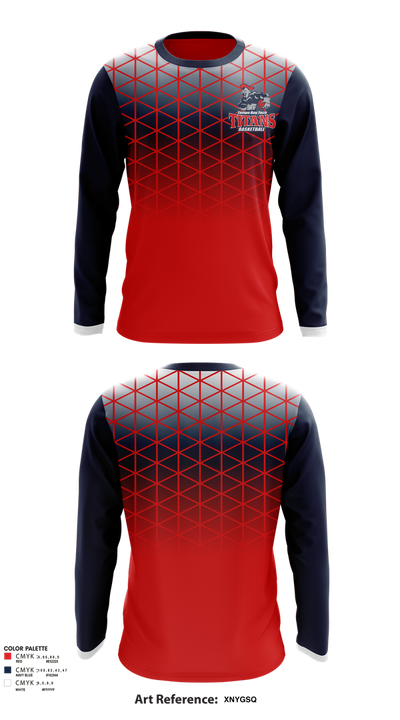 Tampa Bay Tech Titans Basketball 17492046 Long Sleeve Performance Shirt 1