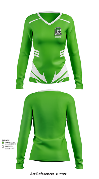 Womens Long Sleeve Vneck Shirt, Cloudcroft Bears Band, Spirit Store, Teamtime, Team time, sublimation, custom sports apparel, team uniforms, spirit wear, spiritwear, sports uniforms, custom shirts, team store, custom team store, fundraiser sports, apparel fundraiser