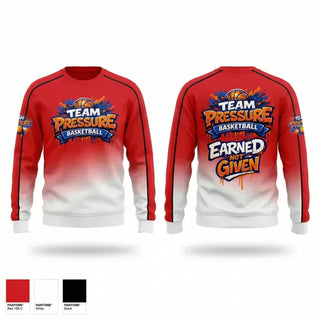 Crew Neck Sweatshirt, ENG Earned not given, Men's Basketball, Teamtime, Team time, sublimation, custom sports apparel, team uniforms, spirit wear, spiritwear, sports uniforms, custom shirts, team store, custom team store, fundraiser sports, apparel fundraiser