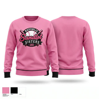 Crew Neck Sweatshirt, Republic Sandlot Sisters, Softball, Teamtime, Team time, sublimation, custom sports apparel, team uniforms, spirit wear, spiritwear, sports uniforms, custom shirts, team store, custom team store, fundraiser sports, apparel fundraiser