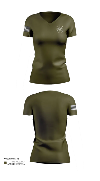 Womens Short Sleeve Vneck Shirt, 0326, Army, Teamtime, Team time, sublimation, custom sports apparel, team uniforms, spirit wear, spiritwear, sports uniforms, custom shirts, team store, custom team store, fundraiser sports, apparel fundraiser