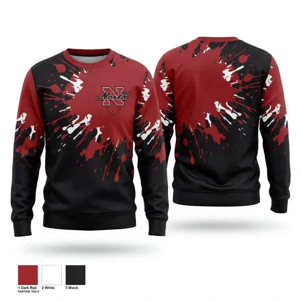 Crew Neck Sweatshirt, North Attleboro, Women's Basketball, Teamtime, Team time, sublimation, custom sports apparel, team uniforms, spirit wear, spiritwear, sports uniforms, custom shirts, team store, custom team store, fundraiser sports, apparel fundraiser