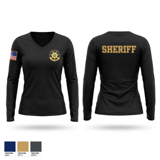 Womens Long Sleeve Vneck Shirt, DeKalb County Sheriff’s Office, Police, Teamtime, Team time, sublimation, custom sports apparel, team uniforms, spirit wear, spiritwear, sports uniforms, custom shirts, team store, custom team store, fundraiser sports, apparel fundraiser