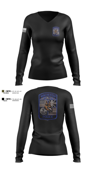 Womens Long Sleeve Vneck Shirt, team name, Police, Teamtime, Team time, sublimation, custom sports apparel, team uniforms, spirit wear, spiritwear, sports uniforms, custom shirts, team store, custom team store, fundraiser sports, apparel fundraiser