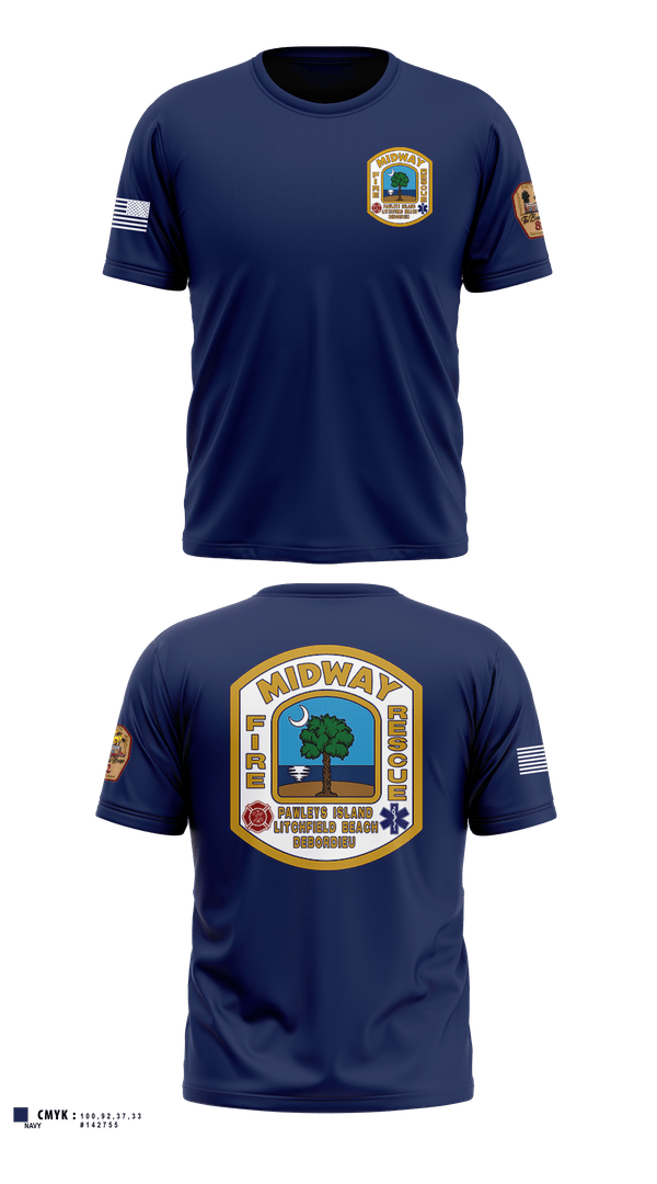 Midway Fire Rescue Old School Cotton Feel Shirt - 6
