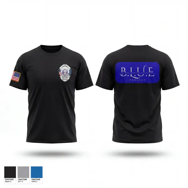 Great Falls Police Department 24042242 Old School Cotton Feel Shirt - 1