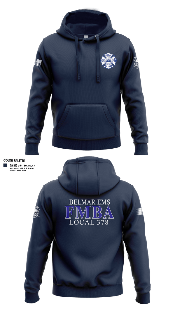Hoodie, Belmar FMBA, Fire Department, Teamtime, Team time, sublimation, custom sports apparel, team uniforms, spirit wear, spiritwear, sports uniforms, custom shirts, team store, custom team store, fundraiser sports, apparel fundraiser