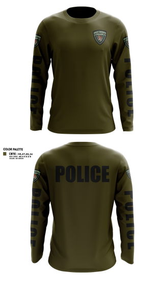 Long Sleeve Performance Shirt, Ohkay Owingeh Police Department, Police, Teamtime, Team time, sublimation, custom sports apparel, team uniforms, spirit wear, spiritwear, sports uniforms, custom shirts, team store, custom team store, fundraiser sports, apparel fundraiser