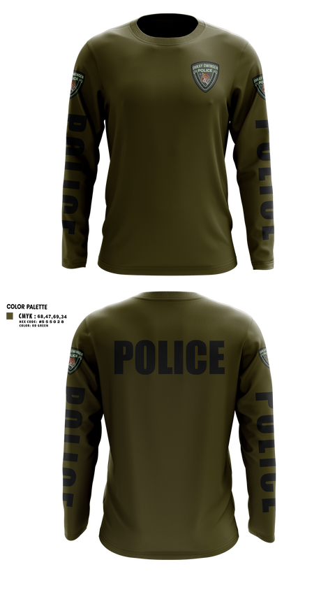 Long Sleeve Performance Shirt, Ohkay Owingeh Police Department, Police, Teamtime, Team time, sublimation, custom sports apparel, team uniforms, spirit wear, spiritwear, sports uniforms, custom shirts, team store, custom team store, fundraiser sports, apparel fundraiser