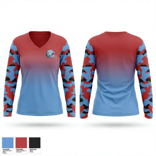 Womens Long Sleeve Vneck Shirt, Alliance Aviators, , Teamtime, Team time, sublimation, custom sports apparel, team uniforms, spirit wear, spiritwear, sports uniforms, custom shirts, team store, custom team store, fundraiser sports, apparel fundraiser