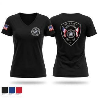 Womens Short Sleeve Vneck Shirt, SCSO, Police, Teamtime, Team time, sublimation, custom sports apparel, team uniforms, spirit wear, spiritwear, sports uniforms, custom shirts, team store, custom team store, fundraiser sports, apparel fundraiser