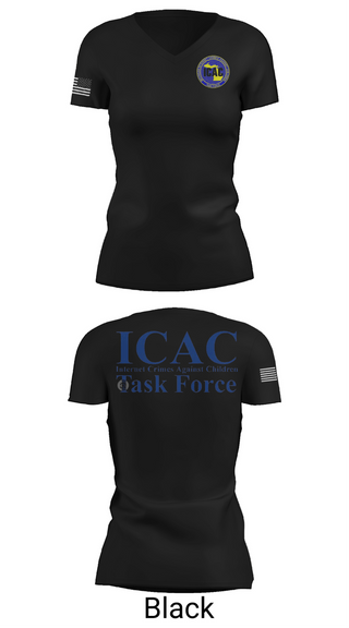 Womens Short Sleeve Vneck Shirt, Internet Crimes Against Children Task Force, Police, Teamtime, Team time, sublimation, custom sports apparel, team uniforms, spirit wear, spiritwear, sports uniforms, custom shirts, team store, custom team store, fundraiser sports, apparel fundraiser