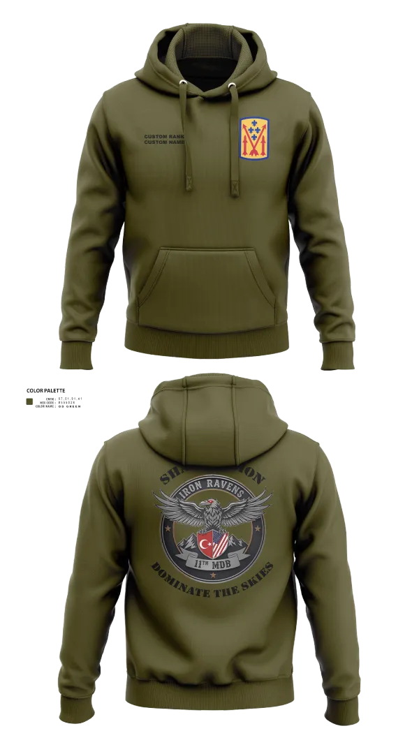 Hoodie, 11th MDB, Army, Teamtime, Team time, sublimation, custom sports apparel, team uniforms, spirit wear, spiritwear, sports uniforms, custom shirts, team store, custom team store, fundraiser sports, apparel fundraiser