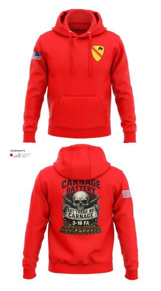 Hoodie, Carnage BTRY, 3-16 FA, , Teamtime, Team time, sublimation, custom sports apparel, team uniforms, spirit wear, spiritwear, sports uniforms, custom shirts, team store, custom team store, fundraiser sports, apparel fundraiser