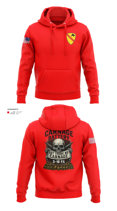 Carnage BTRY, 3-16 FA 36678327 Hoodie - 21