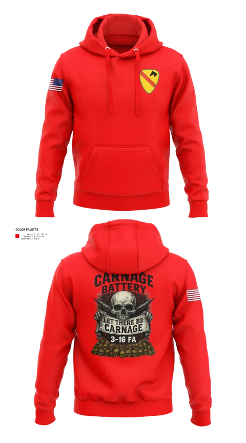 Hoodie, Carnage BTRY, 3-16 FA, , Teamtime, Team time, sublimation, custom sports apparel, team uniforms, spirit wear, spiritwear, sports uniforms, custom shirts, team store, custom team store, fundraiser sports, apparel fundraiser