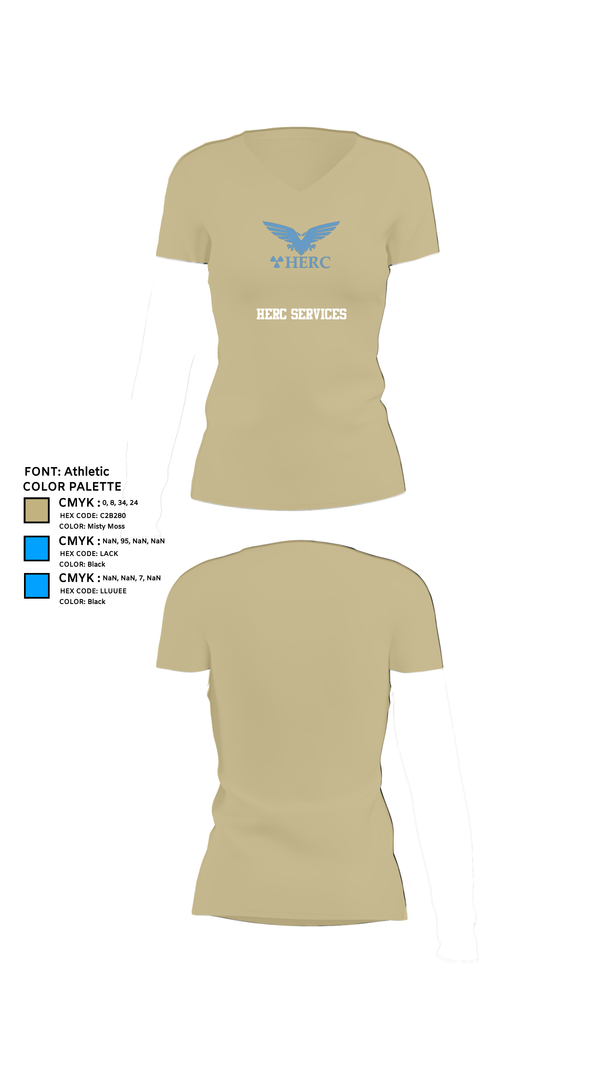 Womens Short Sleeve Vneck Shirt, Herc Services, , Teamtime, Team time, sublimation, custom sports apparel, team uniforms, spirit wear, spiritwear, sports uniforms, custom shirts, team store, custom team store, fundraiser sports, apparel fundraiser