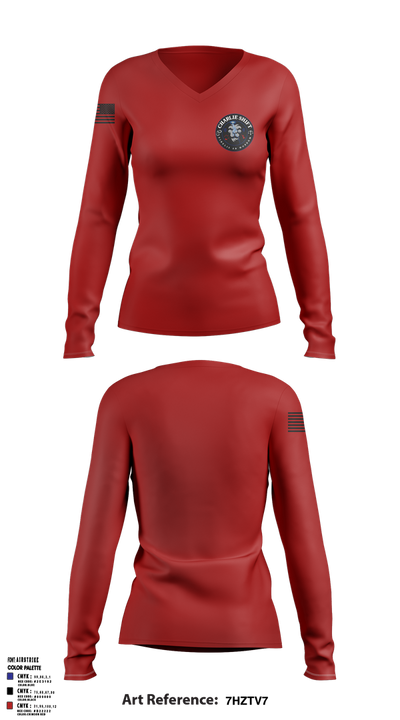Charlie Shift 96324144 Women's Long Sleeve V-neck Shirt - 2