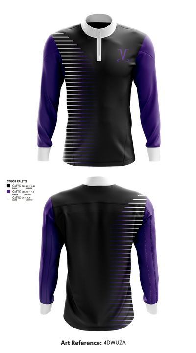 Niles North Athletics Vikings Basketball 34779783 Quarter Zip Jacket - 3