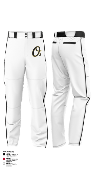 Baseball Pants, Colorado Oxygen, Baseball, Teamtime, Team time, sublimation, custom sports apparel, team uniforms, spirit wear, spiritwear, sports uniforms, custom shirts, team store, custom team store, fundraiser sports, apparel fundraiser