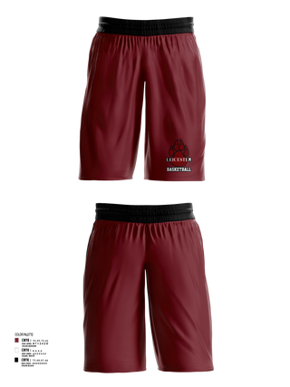 Mens Basketball Shorts, Leicester High School Basketball, Men's Basketball, Teamtime, Team time, sublimation, custom sports apparel, team uniforms, spirit wear, spiritwear, sports uniforms, custom shirts, team store, custom team store, fundraiser sports, apparel fundraiser
