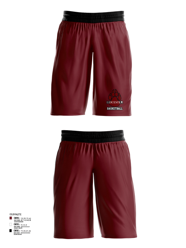 Mens Basketball Shorts, Leicester High School Basketball, Men's Basketball, Teamtime, Team time, sublimation, custom sports apparel, team uniforms, spirit wear, spiritwear, sports uniforms, custom shirts, team store, custom team store, fundraiser sports, apparel fundraiser
