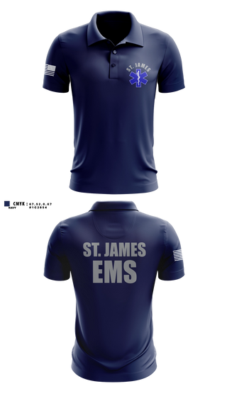 Short Sleeve Performance Polo, St. James EMS, EMS/EMT, Teamtime, Team time, sublimation, custom sports apparel, team uniforms, spirit wear, spiritwear, sports uniforms, custom shirts, team store, custom team store, fundraiser sports, apparel fundraiser