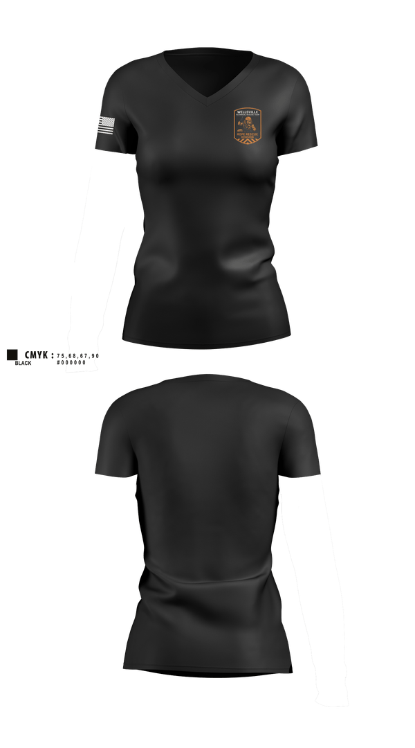 Womens Short Sleeve Vneck Shirt, Wellsville TRT, , Teamtime, Team time, sublimation, custom sports apparel, team uniforms, spirit wear, spiritwear, sports uniforms, custom shirts, team store, custom team store, fundraiser sports, apparel fundraiser