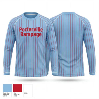 Long Sleeve Performance Shirt, Porterville Rampage, Softball, Teamtime, Team time, sublimation, custom sports apparel, team uniforms, spirit wear, spiritwear, sports uniforms, custom shirts, team store, custom team store, fundraiser sports, apparel fundraiser