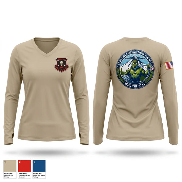 Womens Long Sleeve Vneck Shirt, POL, Air Force, Teamtime, Team time, sublimation, custom sports apparel, team uniforms, spirit wear, spiritwear, sports uniforms, custom shirts, team store, custom team store, fundraiser sports, apparel fundraiser