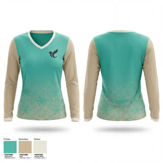 Womens Long Sleeve Vneck Shirt, Birdie, Baseball, Teamtime, Team time, sublimation, custom sports apparel, team uniforms, spirit wear, spiritwear, sports uniforms, custom shirts, team store, custom team store, fundraiser sports, apparel fundraiser