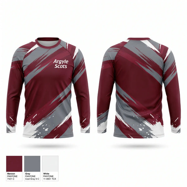 Long Sleeve Performance Shirt, Argyle Scots, Men's Basketball, Teamtime, Team time, sublimation, custom sports apparel, team uniforms, spirit wear, spiritwear, sports uniforms, custom shirts, team store, custom team store, fundraiser sports, apparel fundraiser