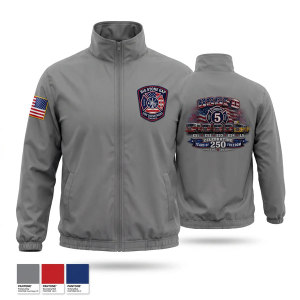 Windbreaker, Big Stone Gap, Fire Department, Teamtime, Team time, sublimation, custom sports apparel, team uniforms, spirit wear, spiritwear, sports uniforms, custom shirts, team store, custom team store, fundraiser sports, apparel fundraiser
