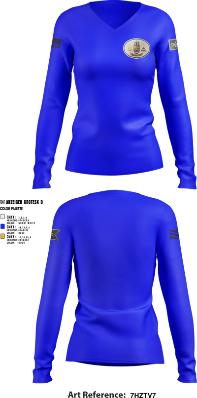 2nd Plt, Doghouse Company, 1/3 TOG 80089099 Women's Long Sleeve V-neck Shirt - 2