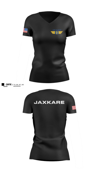 Womens Short Sleeve Vneck Shirt, JaxCare, EMS/EMT, Teamtime, Team time, sublimation, custom sports apparel, team uniforms, spirit wear, spiritwear, sports uniforms, custom shirts, team store, custom team store, fundraiser sports, apparel fundraiser