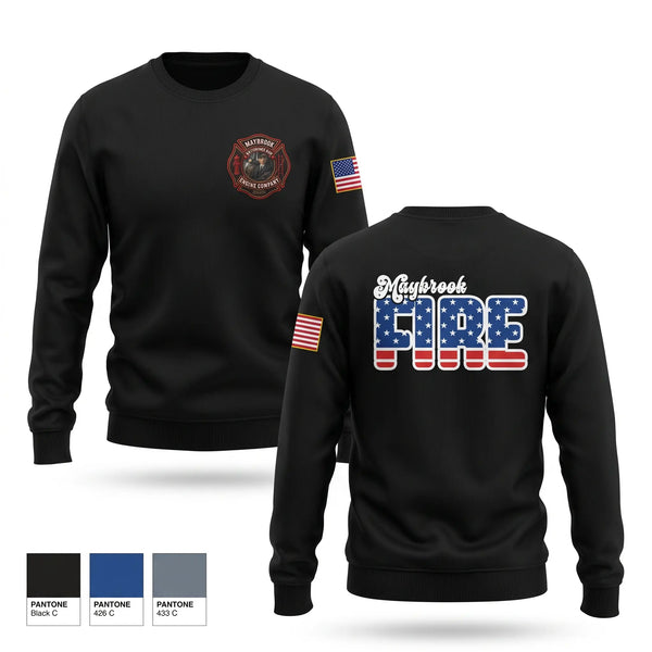 Crew Neck Sweatshirt, Maybrook Fire Department, Fire Department, Teamtime, Team time, sublimation, custom sports apparel, team uniforms, spirit wear, spiritwear, sports uniforms, custom shirts, team store, custom team store, fundraiser sports, apparel fundraiser