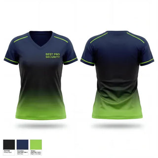 Womens Short Sleeve Vneck Shirt, Best Pro Security, , Teamtime, Team time, sublimation, custom sports apparel, team uniforms, spirit wear, spiritwear, sports uniforms, custom shirts, team store, custom team store, fundraiser sports, apparel fundraiser