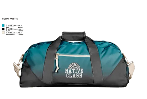 Duffle Bag, Native Clash, Men's Basketball, Teamtime, Team time, sublimation, custom sports apparel, team uniforms, spirit wear, spiritwear, sports uniforms, custom shirts, team store, custom team store, fundraiser sports, apparel fundraiser