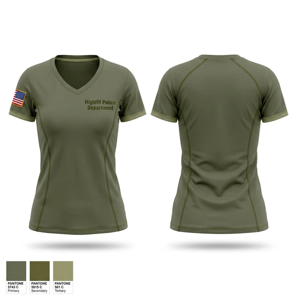 Womens Short Sleeve Vneck Shirt, Highfill Police Department, Police, Teamtime, Team time, sublimation, custom sports apparel, team uniforms, spirit wear, spiritwear, sports uniforms, custom shirts, team store, custom team store, fundraiser sports, apparel fundraiser