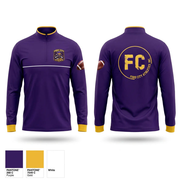 Quarter Zip Jacket, Ford city ducks, , Teamtime, Team time, sublimation, custom sports apparel, team uniforms, spirit wear, spiritwear, sports uniforms, custom shirts, team store, custom team store, fundraiser sports, apparel fundraiser