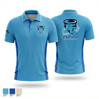 Short Sleeve Performance Polo, The Eye of the Storm Marching Band, Track & Field, Teamtime, Team time, sublimation, custom sports apparel, team uniforms, spirit wear, spiritwear, sports uniforms, custom shirts, team store, custom team store, fundraiser sports, apparel fundraiser