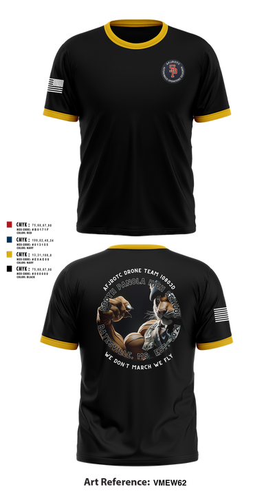 AFJROTC MS-081 DRONE TEAM 88778530 Short Sleeve Performance Shirt - 237